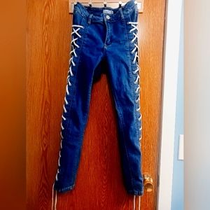 Rue 21 Lace Jeans, Size 2, Blue